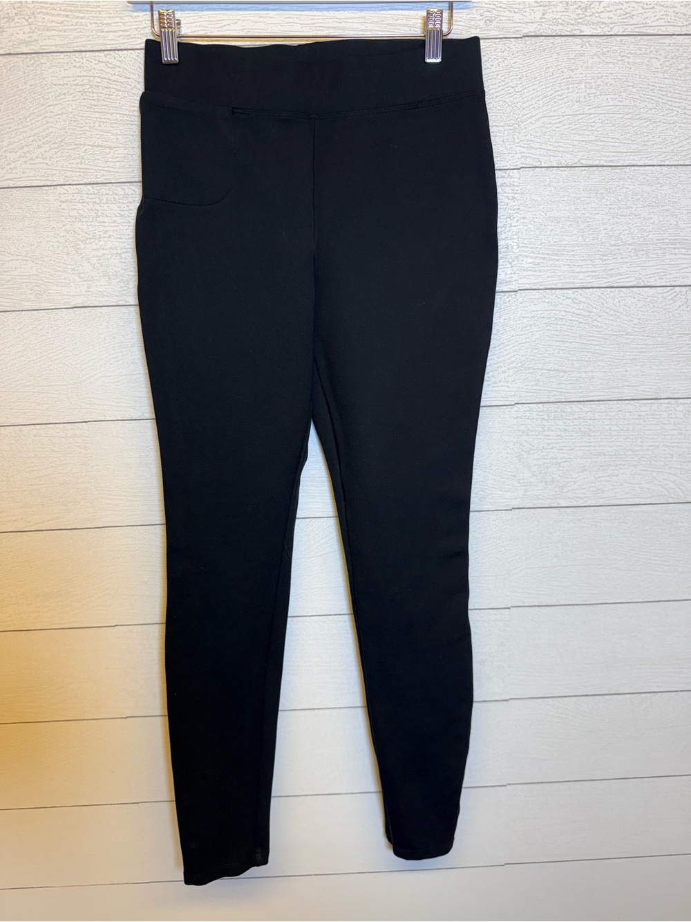 Quince Ultra Stretch Ponte Skinny Pull On Pant Black Tall Medium